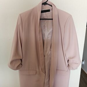 Women's Pink Blazer Coat